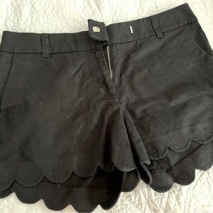 J.Crew scalloped shorts in black size 4